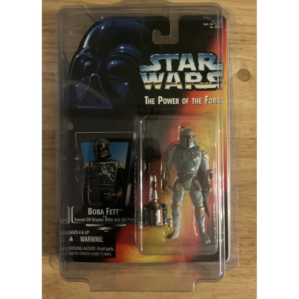 Vintage 1995 Star Wars POTF Boba Fett W Sawed-Off Blaster And Jet Pack, Kenner